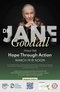 Dr. Jane Goodall event poster
