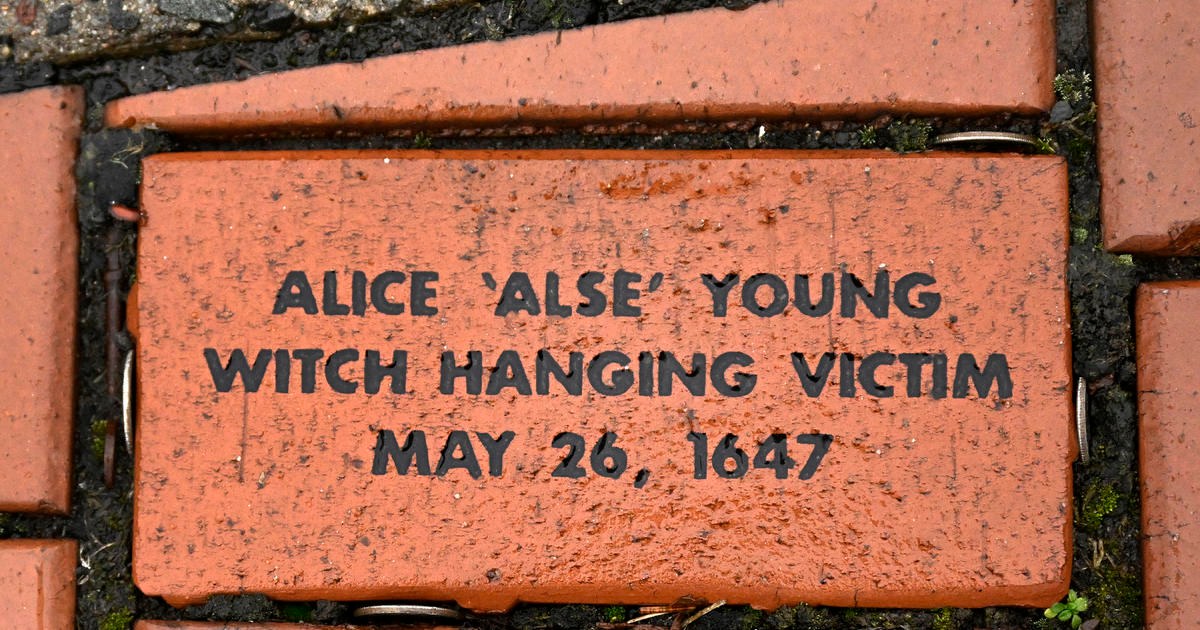 On May 26, 1647, Alse Young of Windsor was the first person on record to be executed for witchcraft in the 13 colonies. Young was hanged at the Meeting House Square in Hartford, now the site of the Old State House.