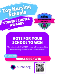 Top Nursing School vote badge