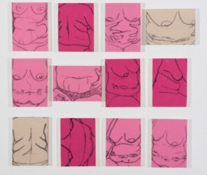 Octavia C. Byrd: Untitled, acrylic marker on felt, mounted on wood, 26.5 x 30 in.